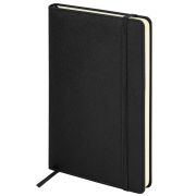 Ежедневник недатированный А5 138х213 мм, BRAUBERG «Base», под кожу, 160 л., черный, 116255