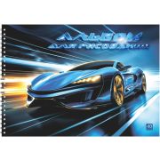 Альбом для рисования 40л. на гребне «Гонка», металлизированный картон, блок - офсет 100г/м