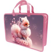 Папка-портфель Lamark «Зефирка», А4, 34х24,5х7 см, 1 отделение, на молнии, с ручками, печать по пластику с двух сторон