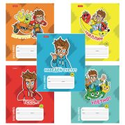 Тетрадь 12 л., HATBER линия, обложка картон, «Влад А4» (микс в спайке), 082390, 12Т5В2