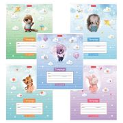 Тетрадь 12 л., HATBER линия, обложка картон, «Маленькие мечтатели» (микс в спайке), 086149, 12Т5В2