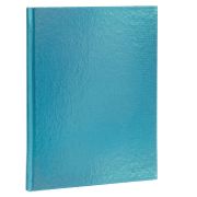 Блокнот А5 167х216 мм, 80 л., твёрдый, бумвинил «METALLIC», клетка, блок 5 цв., HATBER, мята, 084776, 80ББ5В1