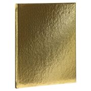 Блокнот А5 167х216 мм, 80 л., твёрдый, бумвинил «METALLIC», клетка, блок 5 цв., HATBER, золото, 084778, 80ББ5В1