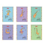 Блокнот МАЛЫЙ ФОРМАТ А7, 60 л., гребень, картон, клетка, HATBER, «Веселый жираф», 081165, 60Б7В1гр