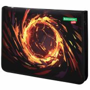 Папка для тетрадей BRAUBERG KIDS А4, 1 отделение, пластик, молния вокруг, «Fire split», 273338