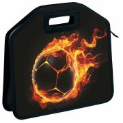 Папка-сумка ЮНЛАНДИЯ, 1 отделение, фетровые ручки, 34х30х11 см, «Fire ball», 273381