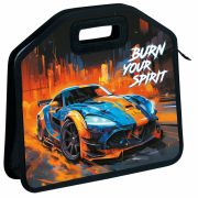 Папка-сумка ЮНЛАНДИЯ, 1 отделение, фетровые ручки, 34х30х11 см, «Race car», 273382