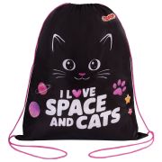 Мешок для обуви ПИФАГОР, 1 отделение, 42х34 см, «Dark kitten», 273419