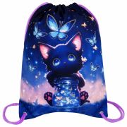 Мешок для обуви BRAUBERG PREMIUM, карман, подкладка, светоотражайка, 43х33 см, «Night catcher», 273442