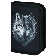 Пенал BRAUBERG, 1 отделение, полиэстер, 21х14 см, «Gray wolf», 273520