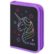 Пенал BRAUBERG с наполнением, 1 отделение, 1 откидная планка, 24 предмета, 21х14 см, «Radiant unicorn», 273532