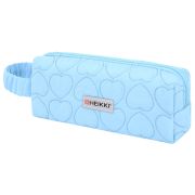 Пенал-косметичка HEIKKI (ХЕЙКИ) с ручкой, 1 отделение, стеганый полиэстер, 21х8х5 см, голубой, 273607