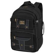 Рюкзак HEIKKI DESERTED (ХЕЙКИ) универсальный, отделение для ноутбука, EVA-спинка, черный, 48х34х18 см, 273876