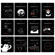 Тетради предметные, КОМПЛЕКТ 12 ПРЕДМЕТОВ, 48 л., TWIN-лак, BRAUBERG «МЕМЫ», 405172