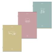 Тетрадь А4, 96 л., BRAUBERG, скоба, клетка, глянцевый лак, «Pastel», (микс в спайке), 405323