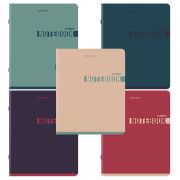 Тетрадь А5, 48 л., BRAUBERG, скоба, клетка, SoftTouch, «NoteColor», (микс в спайке), 405326