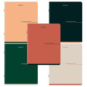 Тетрадь А5, 48 л., BRAUBERG, скоба, клетка, SoftTouch, «Минимал_Цвет», (микс в спайке), 405329