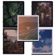 Тетрадь А5, 48 л., BRAUBERG, скоба, клетка, матовая ламинация, «Природа», (микс в спайке), 405337