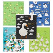 Тетрадь А5, 48 л., BRAUBERG, скоба, клетка, TWIN-лак, «КУРЛЫК И ВСЕ ВСЕ ВСЕ», (микс в ПУ), 405338