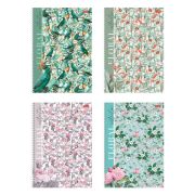 Тетрадь А4 80 л., HATBER, гребень, клетка, матовая ламинация, «Floral collection» (микс в спайке), 082972, 80Т4лВ1гр