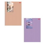 Тетрадь А4 96 л., HATBER, гребень, клетка, матовая ламинация, «Прикосновение к природе» (микс), 087981, 96Т4лВ1гр