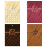 Тетрадь А4 96 л., HATBER, гребень, клетка, металлизированный картон, выборочный лак, «Chocolate» (микс), 083451, 96Т4мтлВ1гр