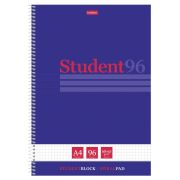 Тетрадь А4 96 л., HATBER, спираль, клетка, матовая ламинация, тиснение, «Студенту_Синяя», 081327, 96Т4лтВ1сп29868