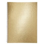 Тетрадь бумвинил А4 96 л. гребень, офсет №1, клетка, «ЗОЛОТО Metallic», HATBER, 077197, 96Т4бвВ1гр