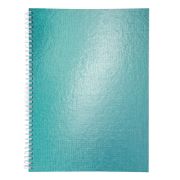 Тетрадь бумвинил А4 96 л., гребень, офсет №1, клетка, «МЯТА Metallic», HATBER, 077199, 96Т4бвВ1гр