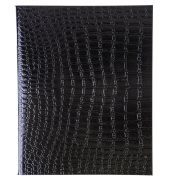 Тетрадь бумвинил А5 48 л., скоба, офсет №1, клетка, с полями, «ЧЕРНАЯ Metallic», CROCO, HATBER, 072232, 48Т5бвВ1