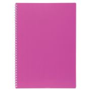 Тетрадь обложка пластик, А4, 80 л., гребень, клетка, HATBER, «LINE NEON» Розовая, 081545, 80Т4В1гр_03033