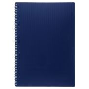 Тетрадь обложка пластик, А4, 80 л., гребень, клетка, HATBER, «VELVET» Синяя, 081562, 80Т4В1гр_01609