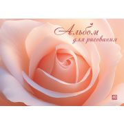 Альбом для рисования 40л. на склейке «Персиковая нежность», выборочный уф-лак, блок - офсет 100г/м