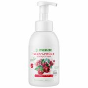 Мыло-пенка гипоаллергенное для рук и тела 500 мл, SYNERGETIC «Ягодный мусс», дозатор, 105006